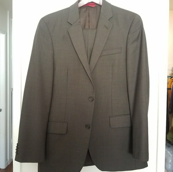 alfani red slim fit suit